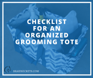 Checklist for an Organized Grooming Tote!