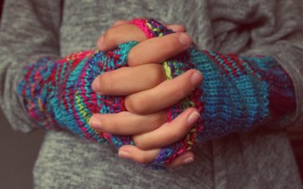Fingerless gloves will keep your hands warm.