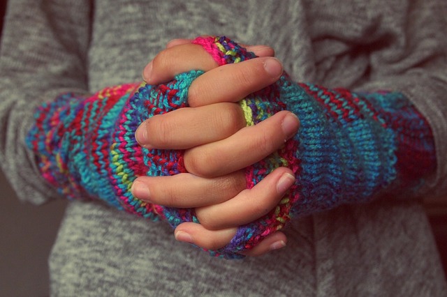 Fingerless gloves will keep your hands warm.