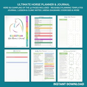 HORSE PLANNER & JOURNAL SAMPLE PAGES